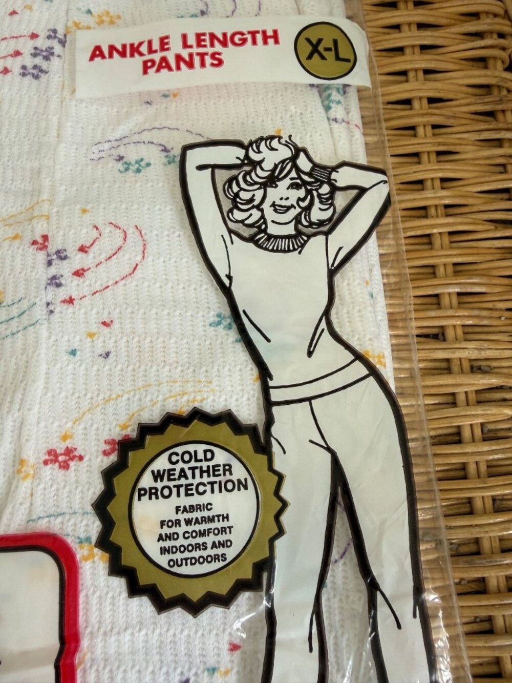 Vintage 1970s NOS KMart Womens Thermal Underwear Size XL Floral - Picture 5 of 10